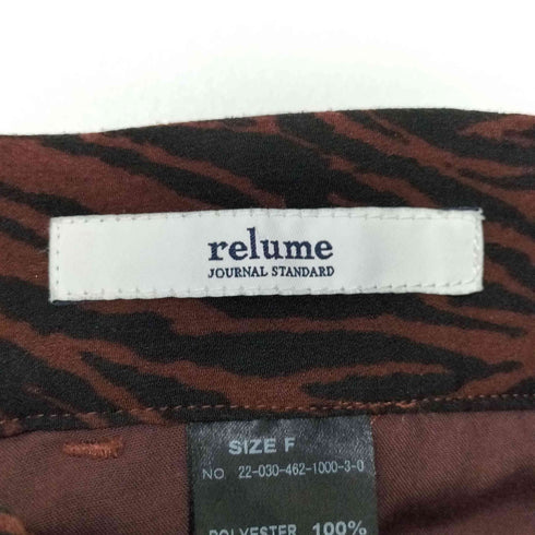 ジャーナルスタンダードレリューム JOURNAL STANDARD relume アニマルプリントストレートパンツ レディース
