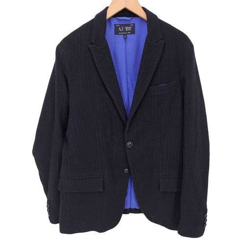 アルマーニジーンズ ARMANI JEANS ストライプ ウールテーラードジャケット メンズ JPN:52