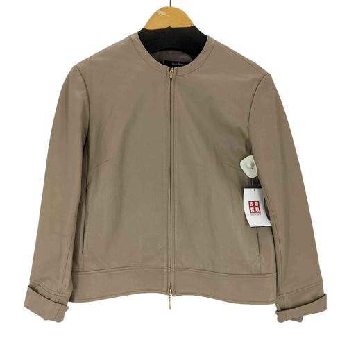 STYLE NOTE ラムレザーノーカラージャケット レディース L