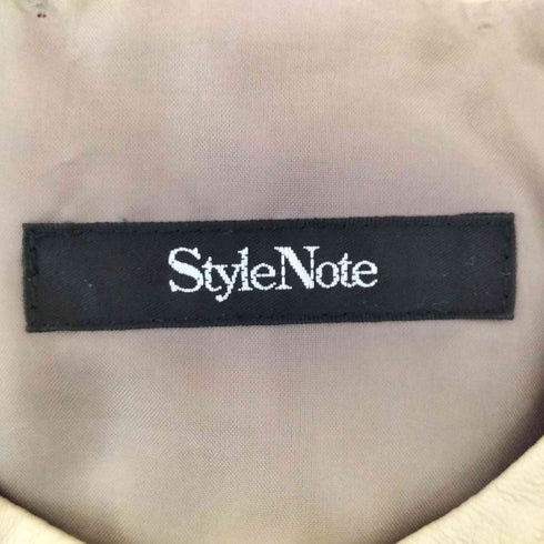 STYLE NOTE ラムレザーノーカラージャケット レディース L