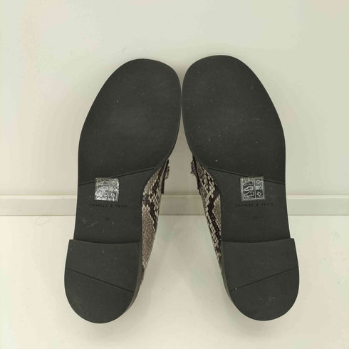 チャールズアンドキース CHARLES&KEITH メタリックアクセント ローファー アニマルプリント レディース 37