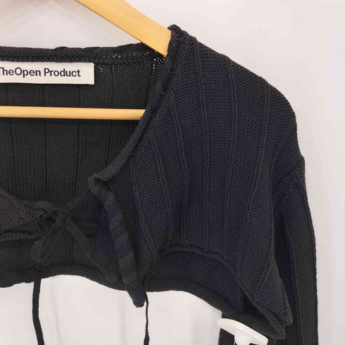 TheOpenProduct ドローストリング クロップド カーディガン レディース 1