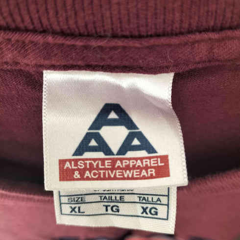 アルスタイルアパレルアクティブウェアー ALSTYLE APPAREL & ACTIVEWEAR 後染め TEXAS刺繍クルーネックTシャツ メンズ import:XL