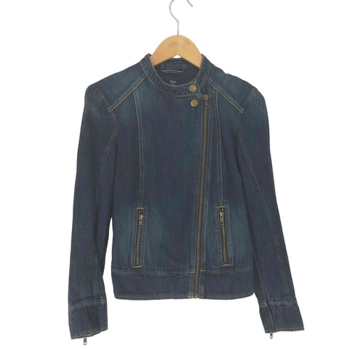 ギャップ Gap デニムライダースジャケット レディース import:XS