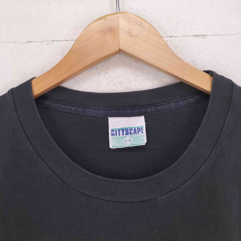 CITYSCAPE 袖裾シングル CANADA刺繍クルーネックTシャツ メンズ import:M