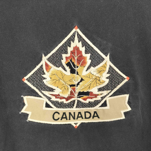 CITYSCAPE 袖裾シングル CANADA刺繍クルーネックTシャツ メンズ import:M