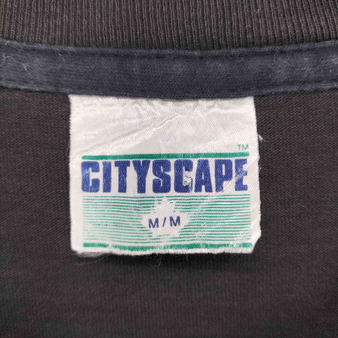 CITYSCAPE 袖裾シングル CANADA刺繍クルーネックTシャツ メンズ import:M