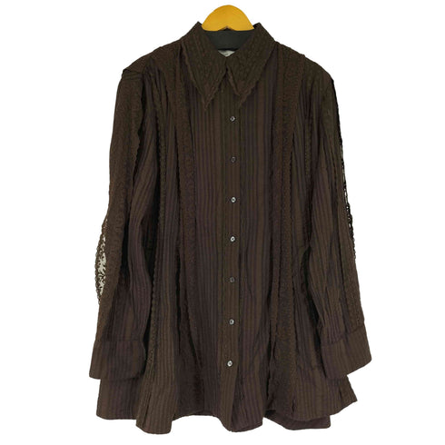 エイチアンドエム H&M レースフリル L/S シャツ レディース M