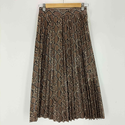 ザラ ZARA パイソン柄 プリーツスカート レディース S