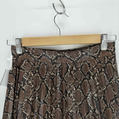 ザラ ZARA パイソン柄 プリーツスカート レディース S