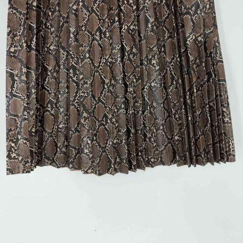 ザラ ZARA パイソン柄 プリーツスカート レディース S