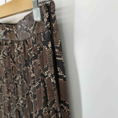 ザラ ZARA パイソン柄 プリーツスカート レディース S