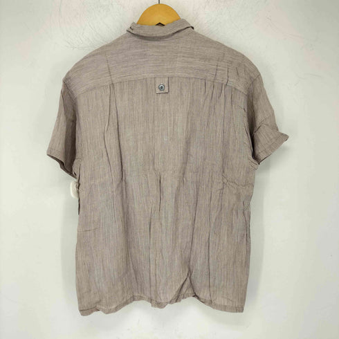HGS ストライプレーヨン開襟シャツ メンズ import:M