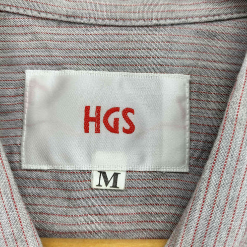 HGS ストライプレーヨン開襟シャツ メンズ import:M