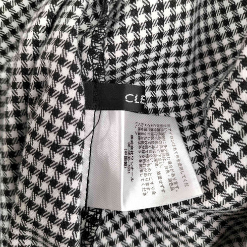 clette 千鳥格子 フロントリボンロングワンピース レディース 3L