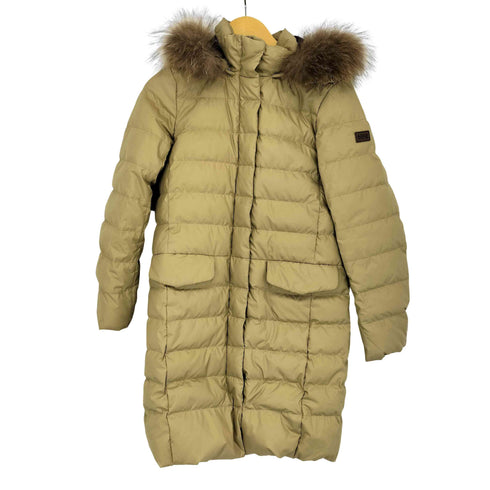 エーグル AIGLE ファー付きロングダウンジャケット レディース import:M