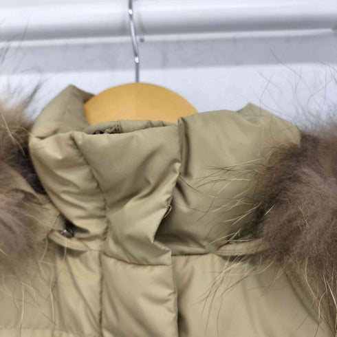 エーグル AIGLE ファー付きロングダウンジャケット レディース import:M
