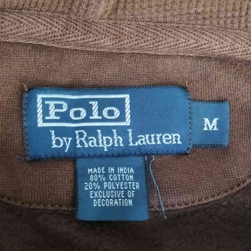 ポロバイラルフローレン Polo by RALPH LAUREN ポニー刺繍 インド製 エルボーステッチ ヘンリーネック パーカー メンズ import:M