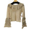 ザラ ZARA フリルニットセーター レディース import:S