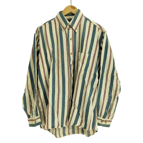 Fieldmaster ストライプ ボタンダウン 長袖 シャツ メンズ import:M