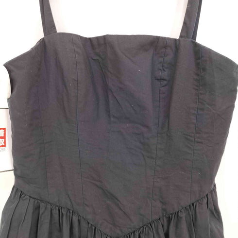 ザラ ZARA リボン ミディボリューム キャミワンピース レディース import:S