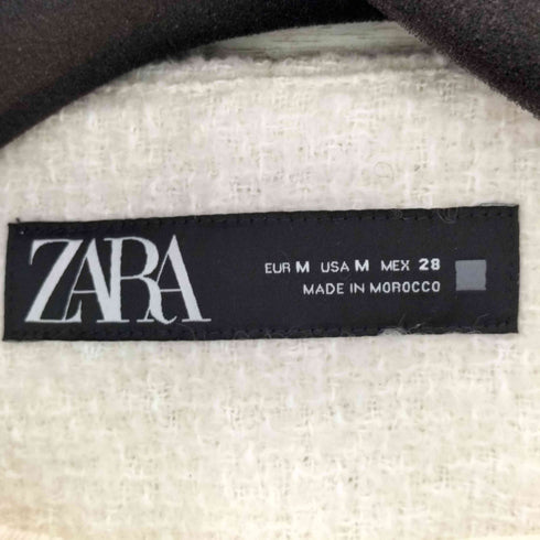 ザラ ZARA ノーカラー ツイードジャケット レディース M