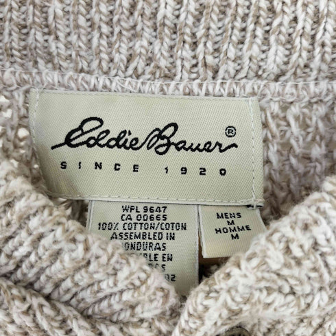 エディーバウアー Eddie Bauer 白タグ コットン ヘンリーネック ニット メンズ import:M