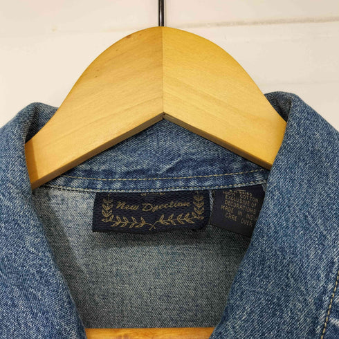 New Direction インド綿 パッチワーク 刺繍デザイン デニムジャケット レディース import:XL
