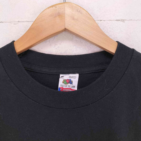 フルーツオブザルーム FRUIT OF THE LOOM 90s USA製 フロント万国旗刺繍クルーネックTシャツ メンズ M