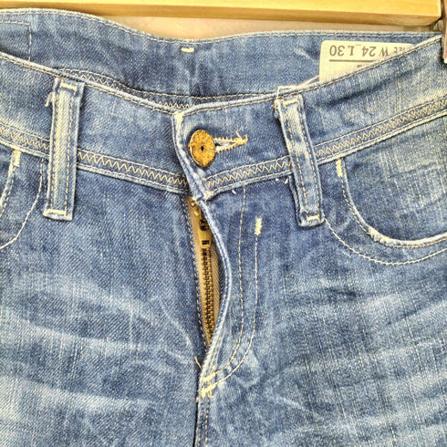 ディーゼル DIESEL スパンコールポケット ローライズストレートデニムパンツ Y2K レディース W24L30
