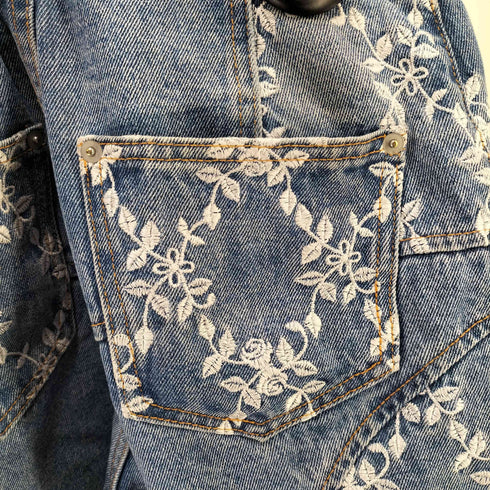 FETICO FLOWER EMBROIDERED WIDE JEANS レディース JPN:1