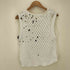 アキラナカ AKIRA NAKA 別注 Gerda glass beads&ores knit WH/ 天然石 ビーズニットベスト レディース