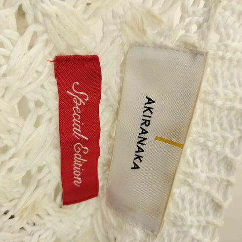 アキラナカ AKIRA NAKA 別注 Gerda glass beads&ores knit WH/ 天然石 ビーズニットベスト レディース
