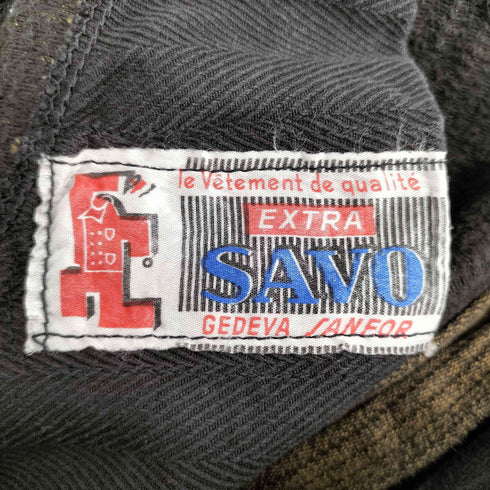 extra savo 針刺しシンチバック コットンピケ ワークパンツ ユーロ メンズ