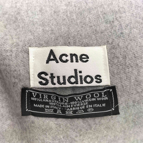 アクネストゥディオズ ACNE STUDIOS イタリア製 VIRGIN WOOL 大判 フリンジ ウール リバーシブル ストール レディース