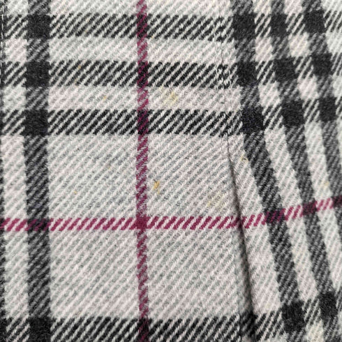 バーバリーロンドン BURBERRY LONDON チェック柄ウールプリーツスカート レディース 40