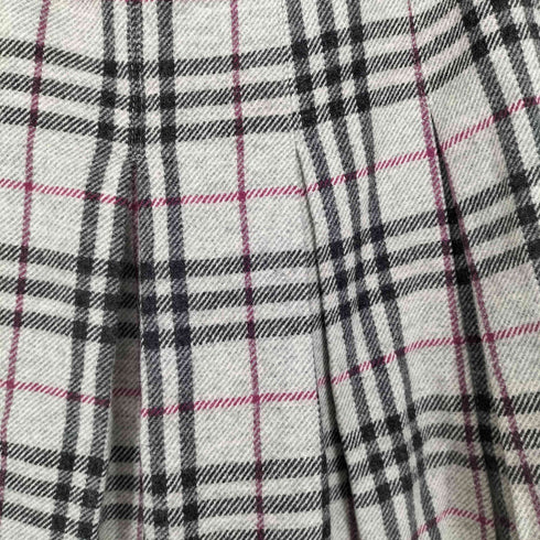 バーバリーロンドン BURBERRY LONDON チェック柄ウールプリーツスカート レディース 40