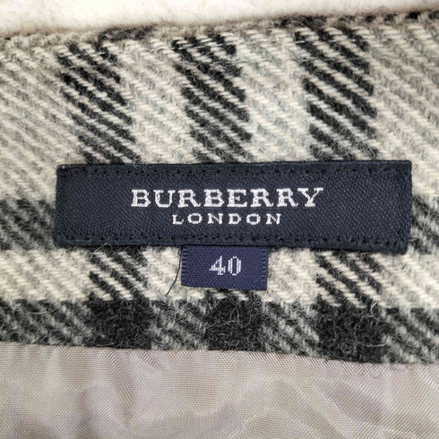 バーバリーロンドン BURBERRY LONDON チェック柄ウールプリーツスカート レディース 40