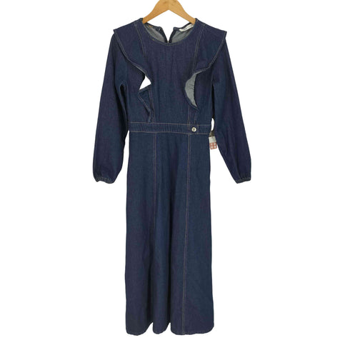 ザラ ZARA デニムフリルワンピース レディース import:XS
