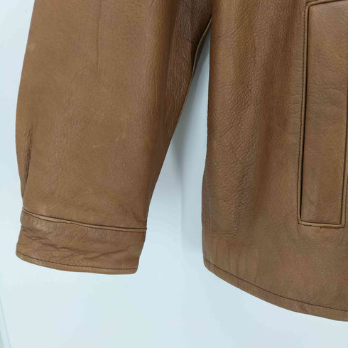 ウィルソン Wilsons Leather 本革 比翼 ジップアップ レザー ジャケット メンズ import:M