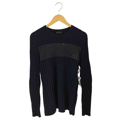 エンポリオアルマーニ EMPORIO ARMANI レザー 編み込み ニット レディース EUR:44