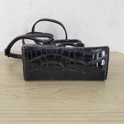 クロコ エナメル 2WAYショルダーバッグ レディース