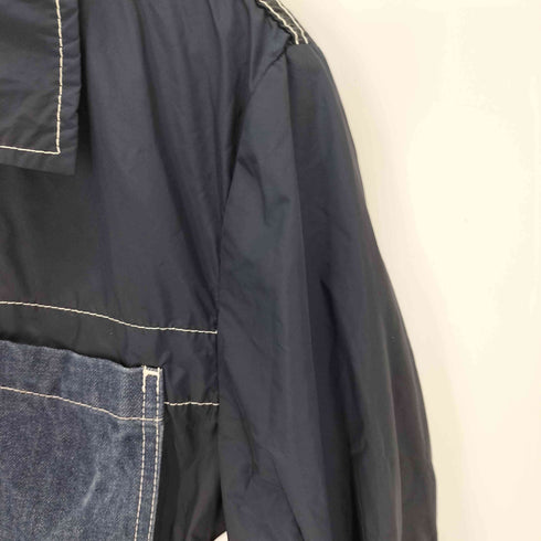 コムデギャルソンオム COMME des GARCONS HOMME 10SS パッチワーク デニム切替 ナイロン カバーオール メンズ S