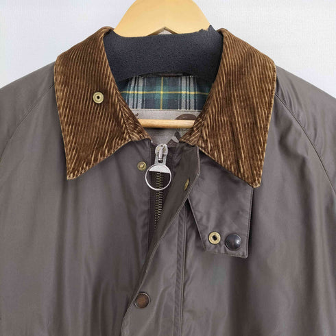 NATURAL WEAR di conbipel 襟コーデュロイ 裏地チェック オイルドジャケット メンズ