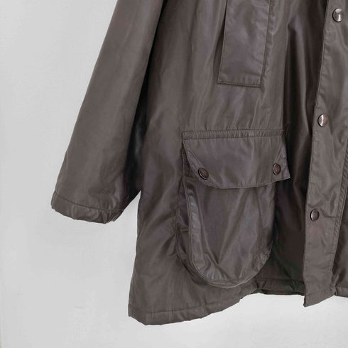 NATURAL WEAR di conbipel 襟コーデュロイ 裏地チェック オイルドジャケット メンズ