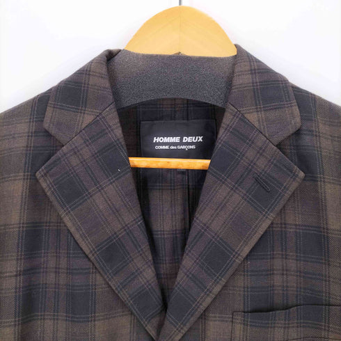 コムデギャルソンオムドゥ COMME des GARCONS HOMME DEUX 11AW タータンチェックテーラードジャケット メンズ XS