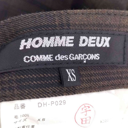 コムデギャルソンオムドゥ COMME des GARCONS HOMME DEUX 11AW タータンチェックスラックスパンツ メンズ JPN:XS