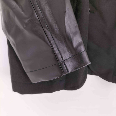 コムデギャルソンシャツ COMME des GARCONS SHIRT 袖フェイクレザー 切替テーラードジャケット メンズ S