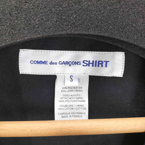 コムデギャルソンシャツ COMME des GARCONS SHIRT 袖フェイクレザー 切替テーラードジャケット メンズ S