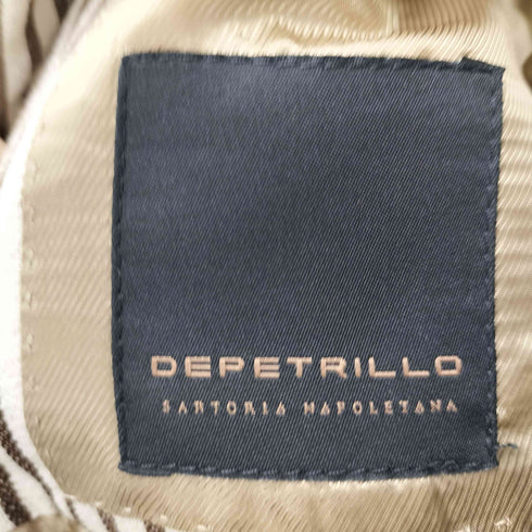 DEPETRILLO イタリア製 sarti in napoli ストライプテーラードジャケット メンズ 46